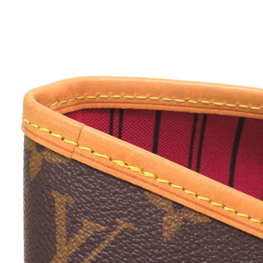 edge Louis Vuitton Brown Canvas Monogram Neverfull Pivoine MM with pouch