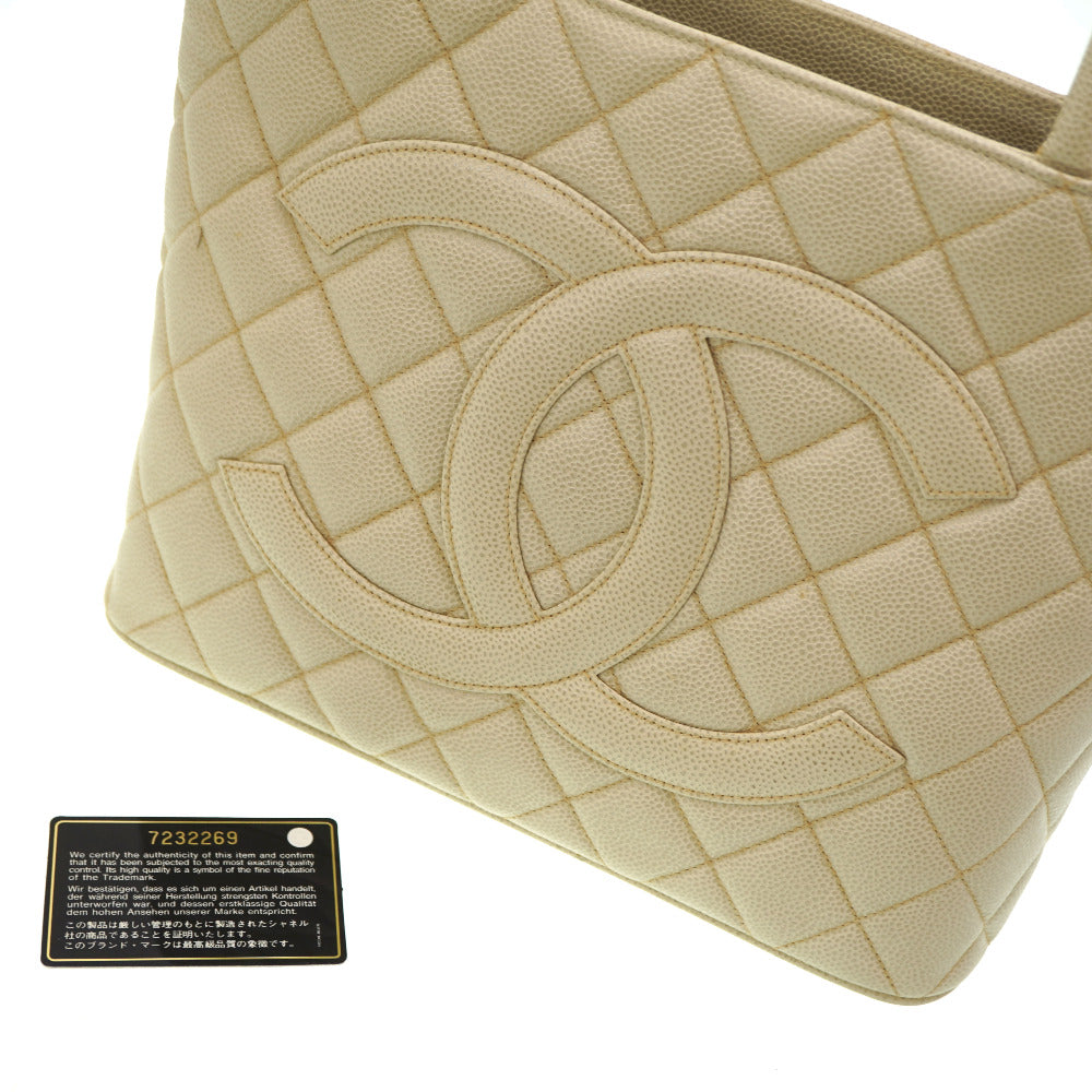 CC Chanel Caviar Quilted Reissue Medallion Tote Shoulder bag