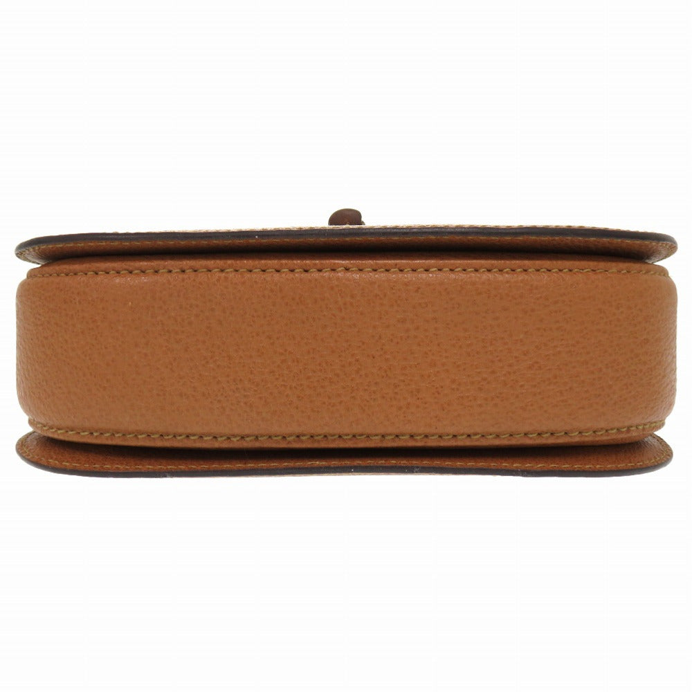 bottom Gucci Camel Leather 2-Way Bamboo Handbag
