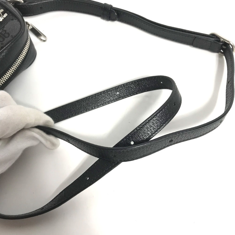 Black leather strap on a white background