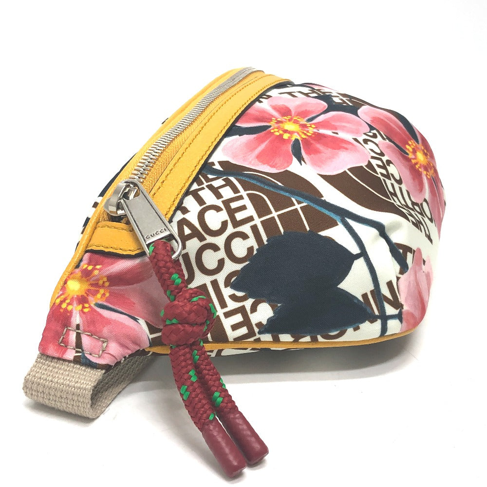 side Gucci North Face Nylon Floral Belt Bag