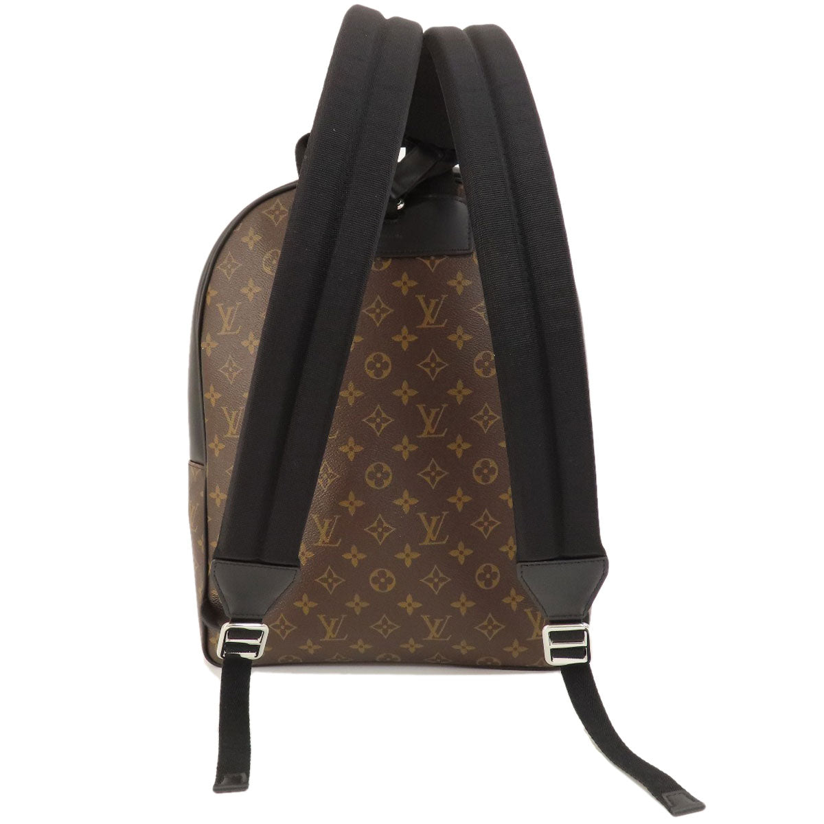 Backpack with monogram pattern on a white background
