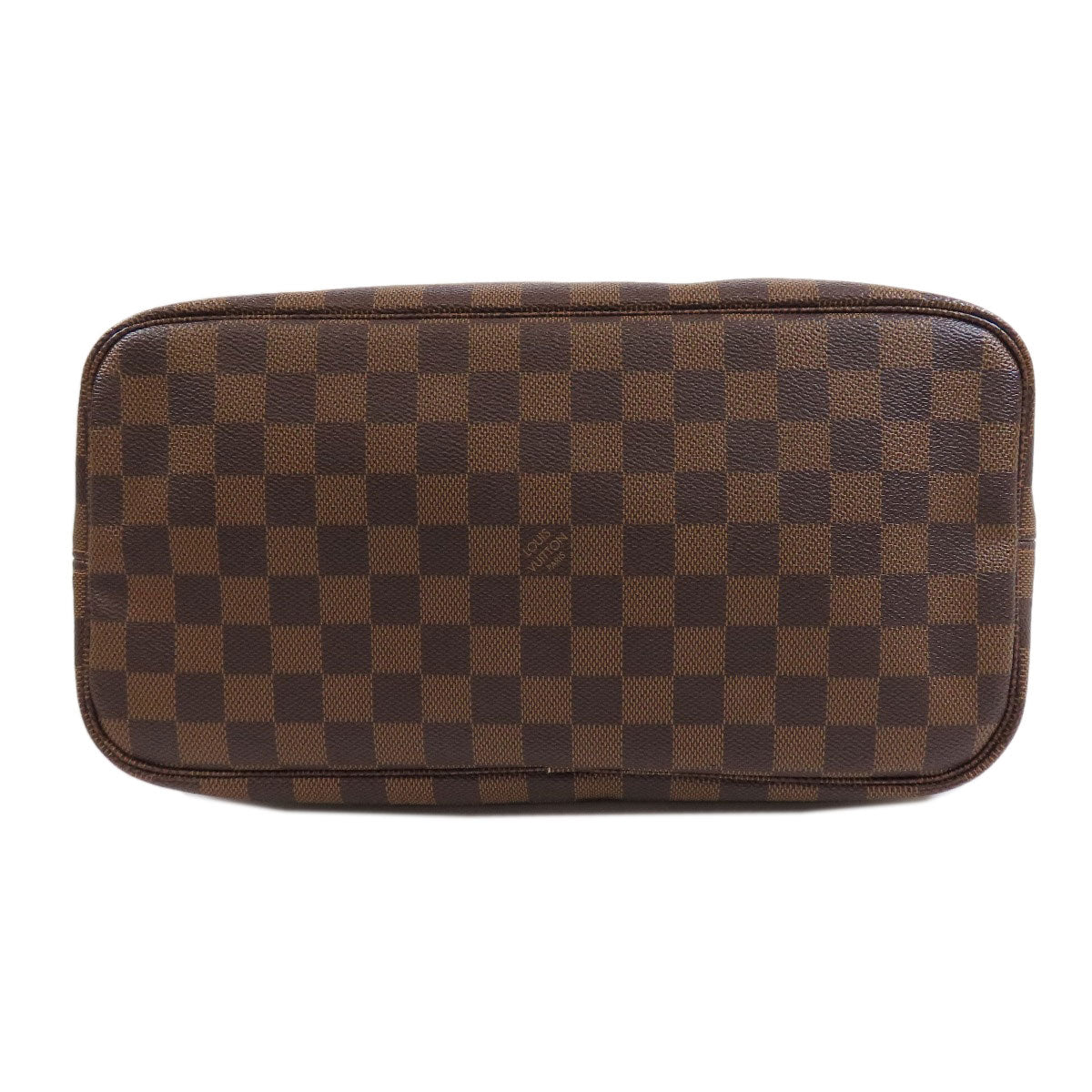 Brown checkered pouch on a white background