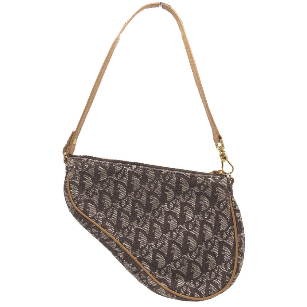 back Christian Dior Mini Saddle Pochette Brown Shoulder Bag