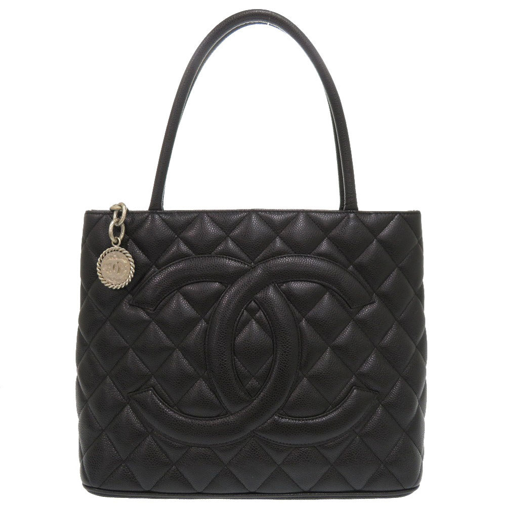Chanel Caviar Quilted Medallion Tote Black 