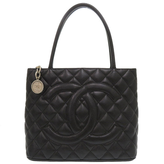 Chanel Caviar Quilted Medallion Tote Black 