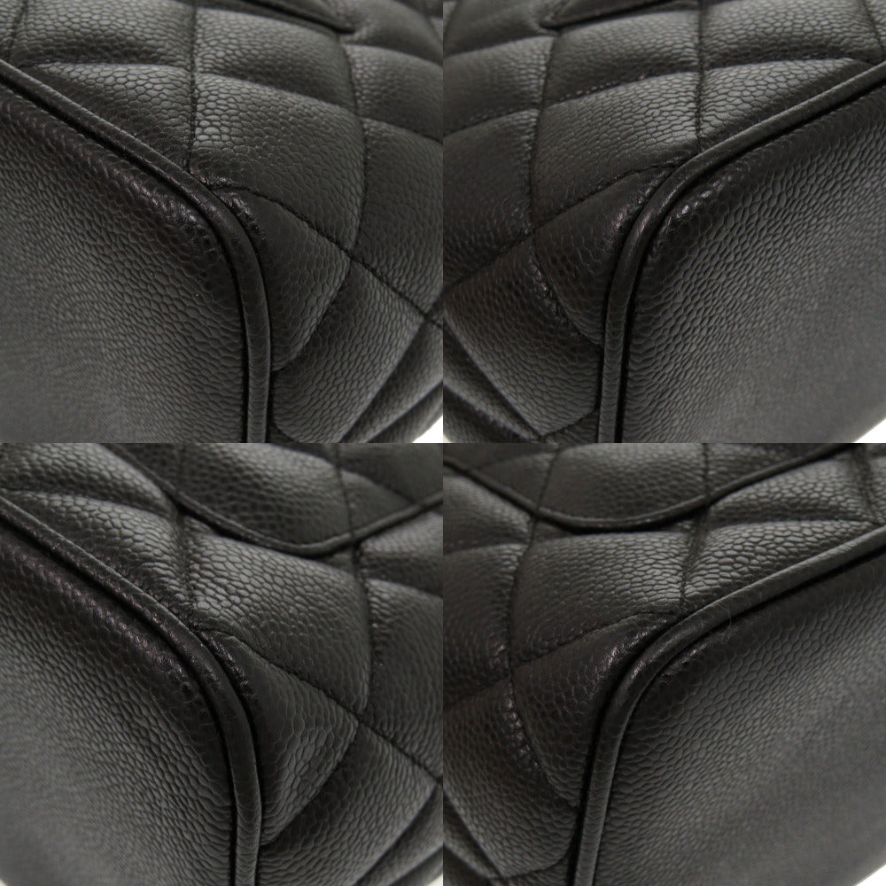 corners Chanel Caviar Quilted Medallion Tote Black 
