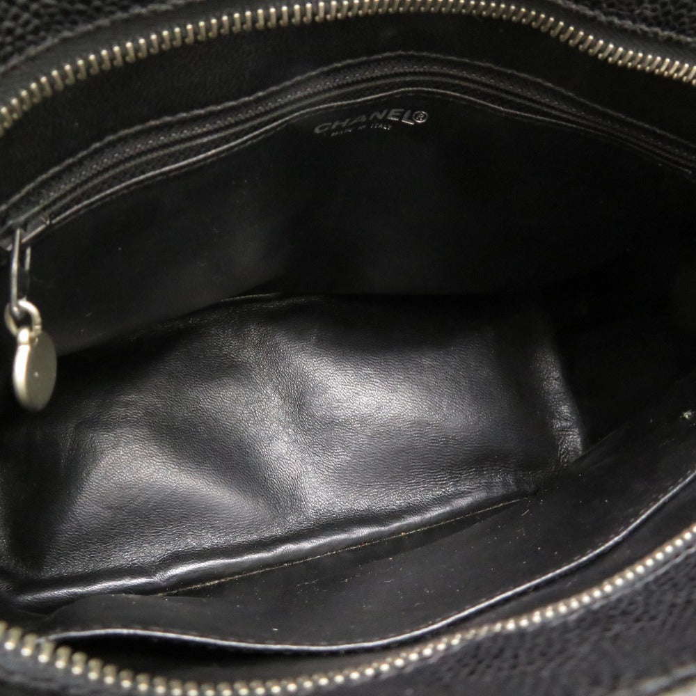 interior Chanel Caviar Quilted Medallion Tote Black 