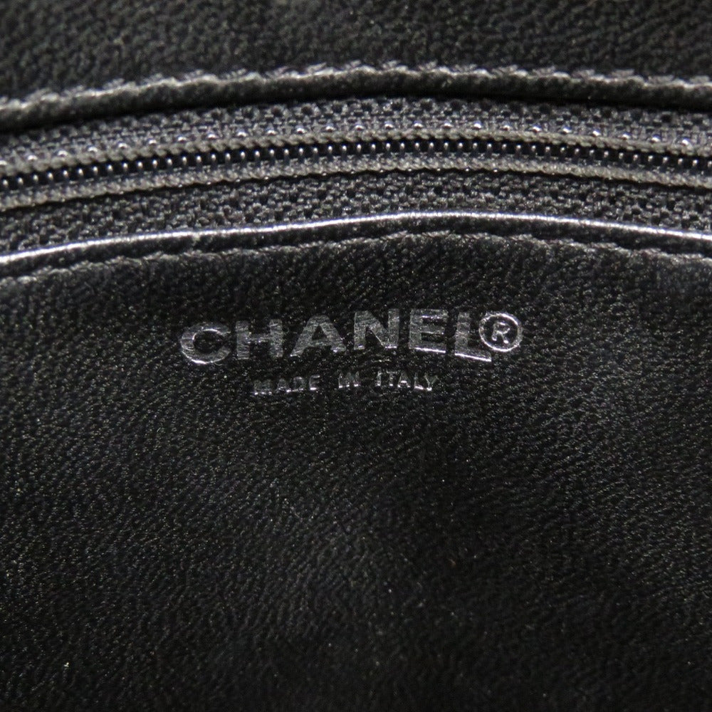 stamp Chanel Caviar Quilted Medallion Tote Black 
