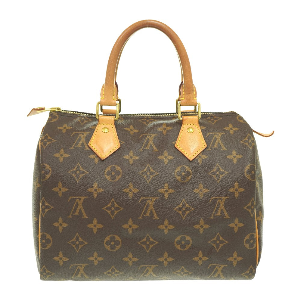 back Louis Vuitton Monogram brown Canvas Speedy 25