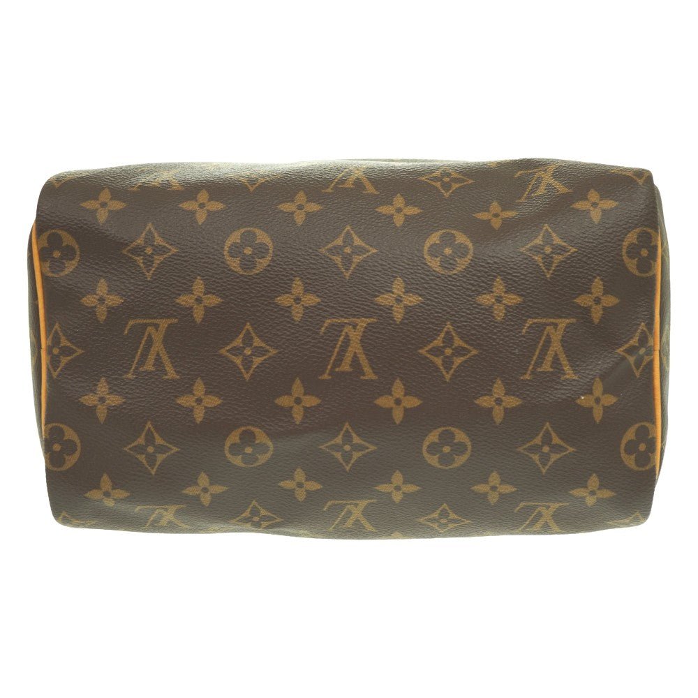 bottom Louis Vuitton Monogram brown Canvas Speedy 25