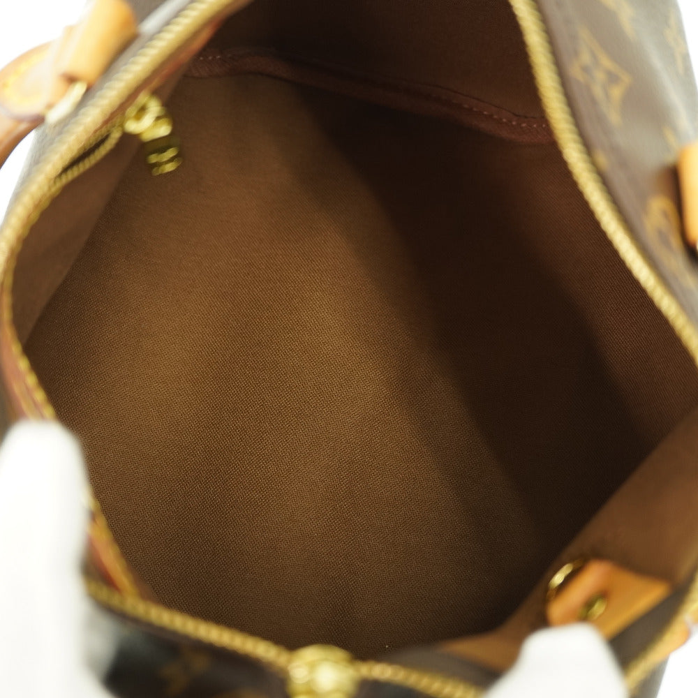 interior Louis Vuitton Monogram brown Canvas Speedy 25