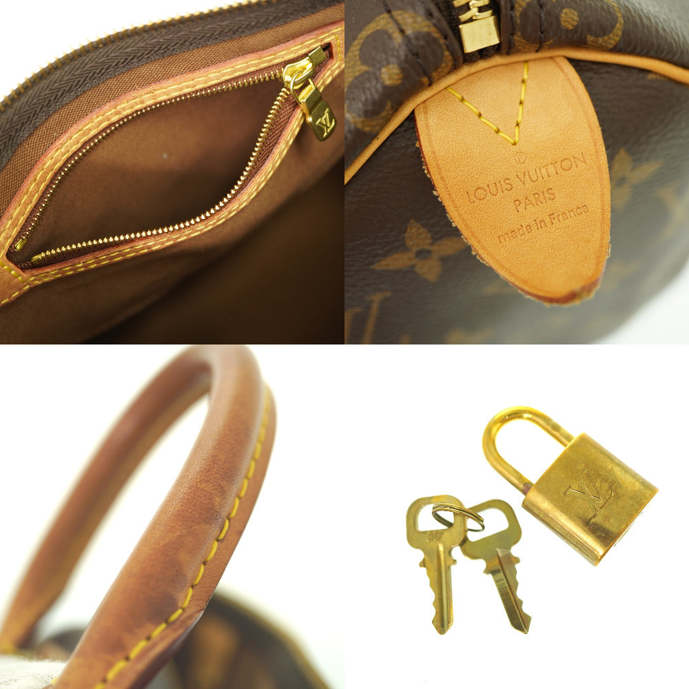 stamp Louis Vuitton Monogram brown Canvas Speedy 25