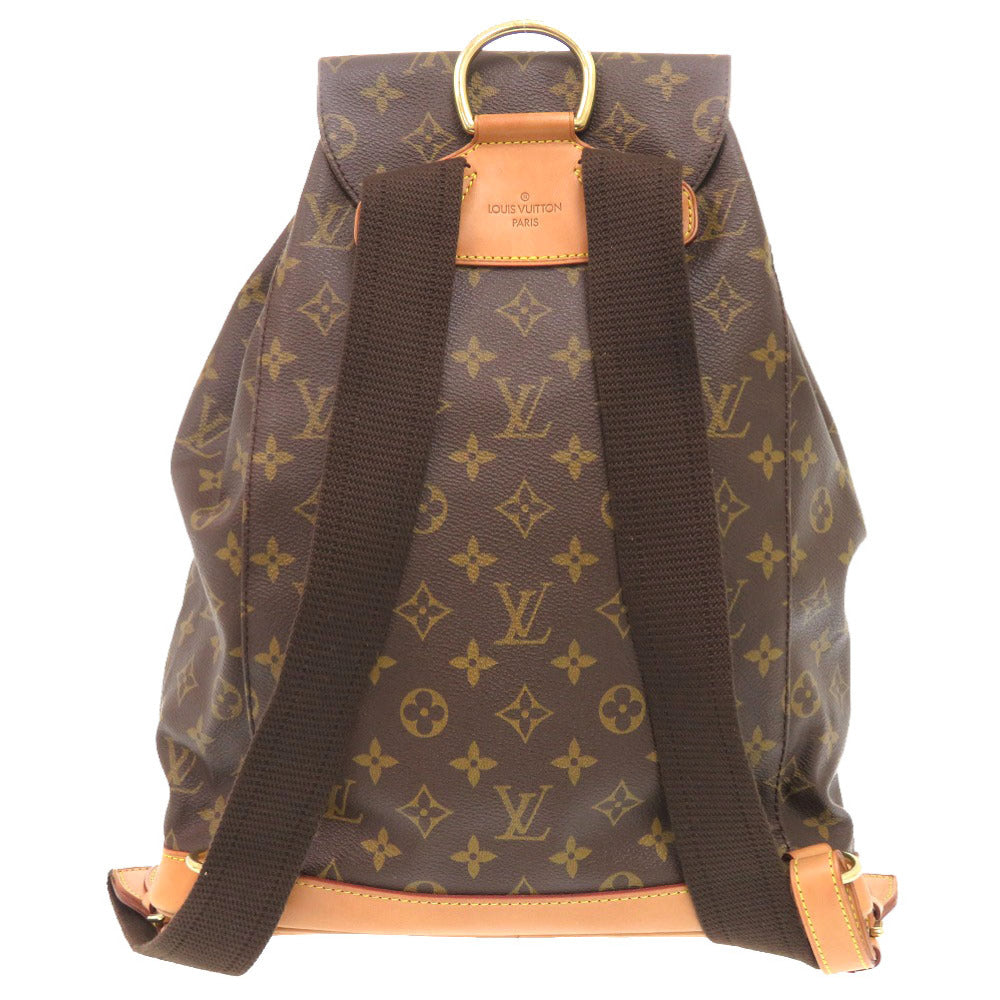 Louis Vuitton monogram backpack on a white background