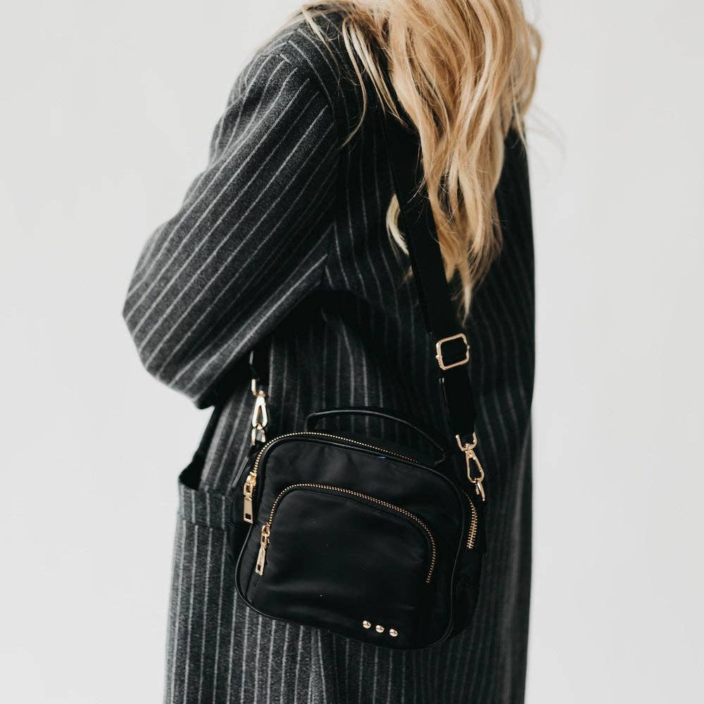 Nisha Nylon Crossbody Bag | Lightweight Everyday Bag | Boutique | New Brown