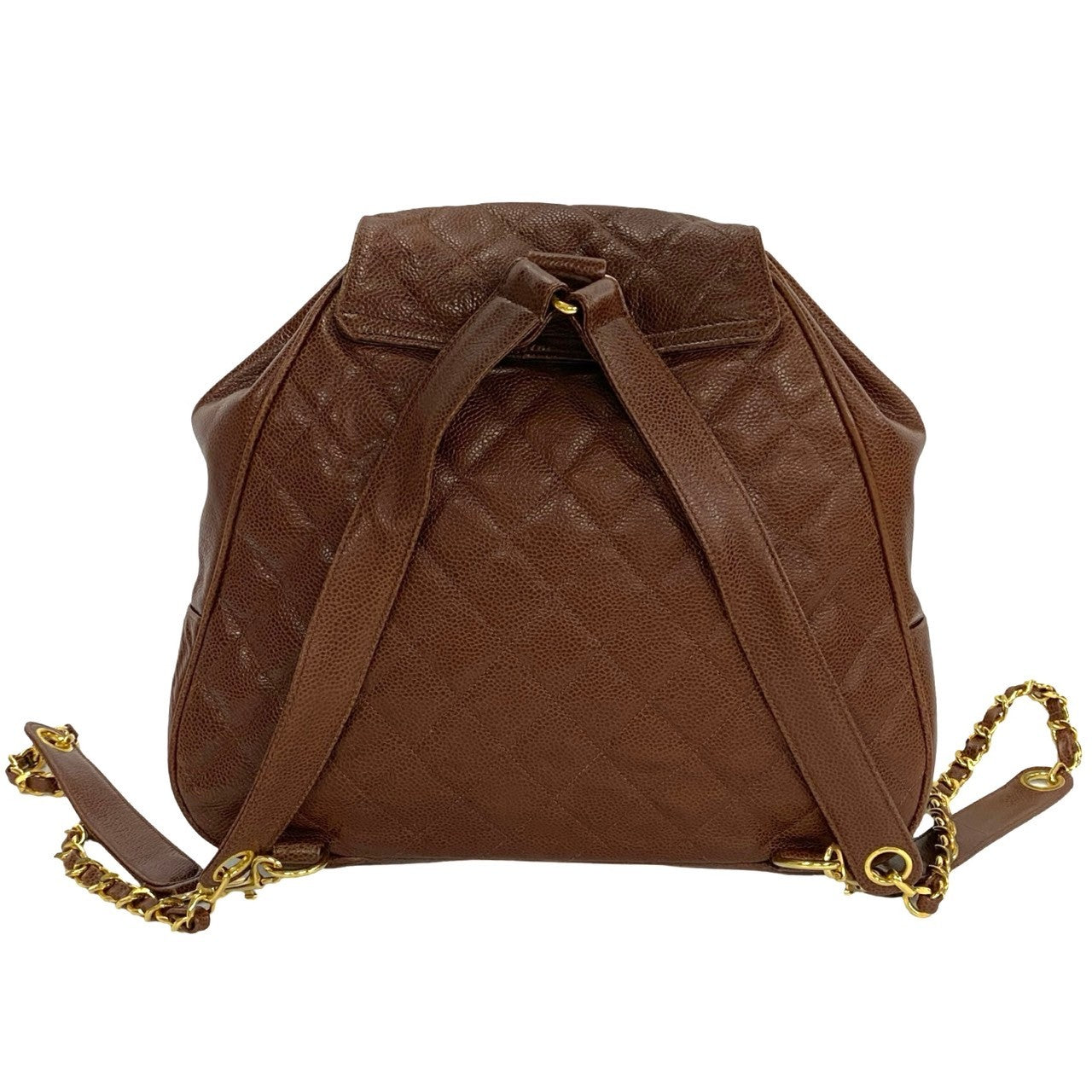Chanel Coco Quilted Caviar Brown Backpack