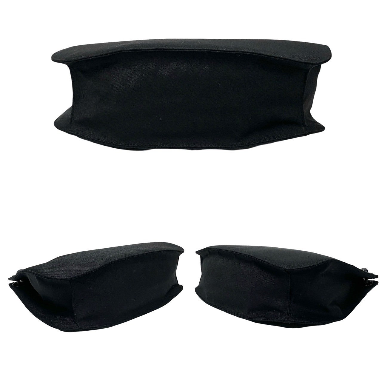 Black car seat covers on a white background