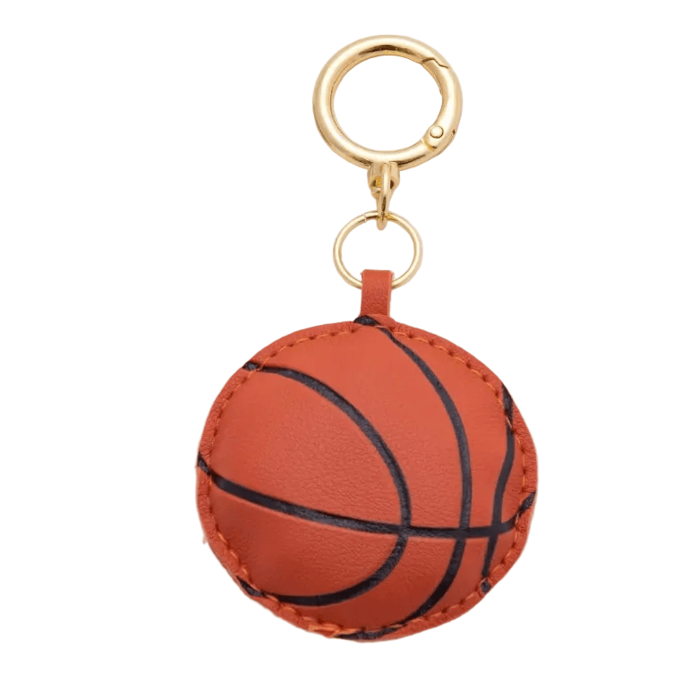 Basketball Bag Charm & Keychain – Faux Leather Sports Charm | Boutique Accessory | New