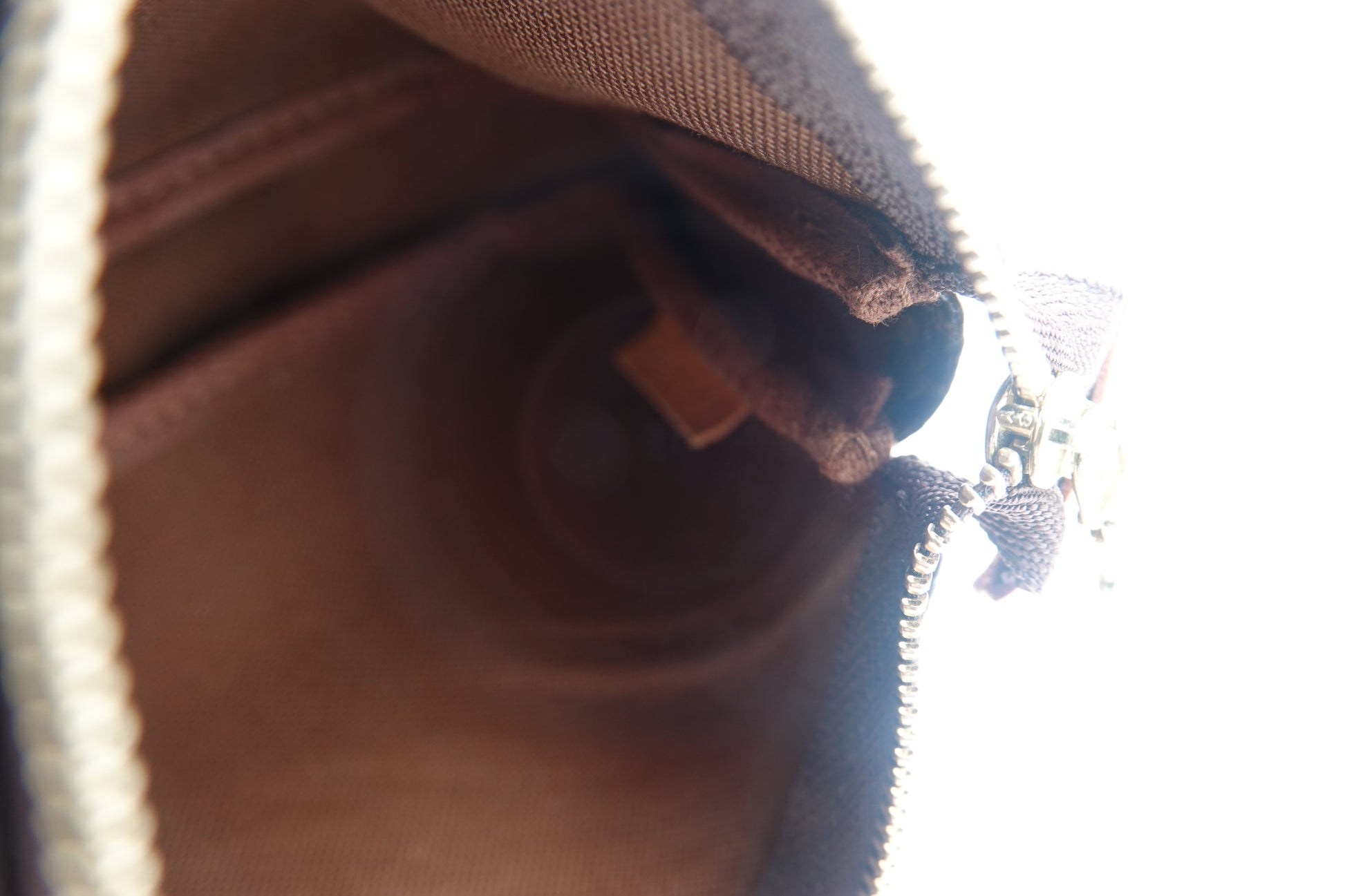 date code Louis Vuitton brown canvas  Monogram Mini Pochette Accessories gold hardware