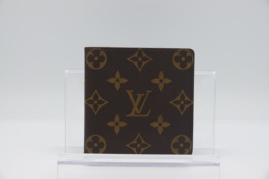 Louis Vuitton Brown Canvas Monogram BiFold Mens Wallet