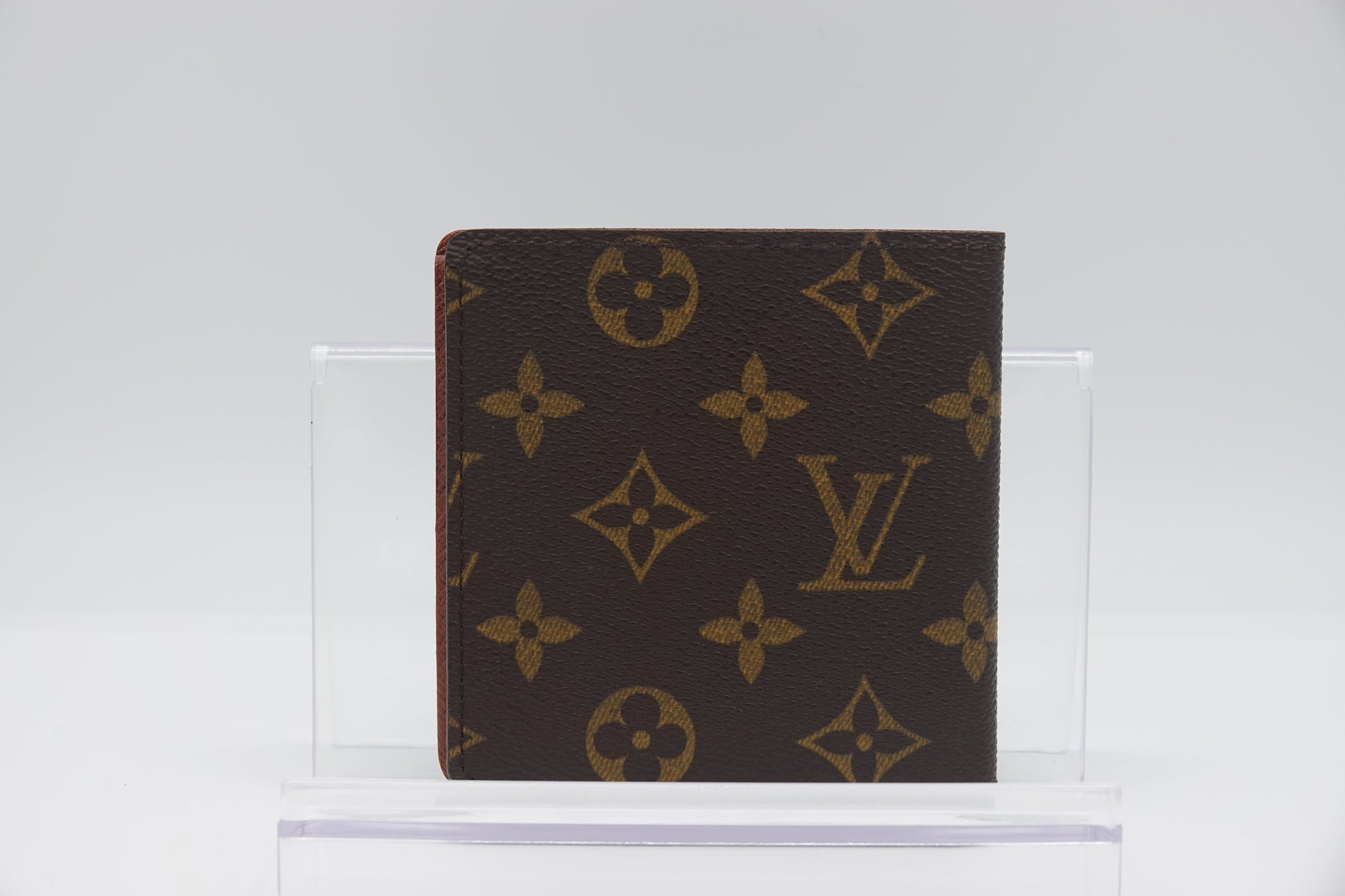 back of Louis Vuitton Brown Canvas Monogram BiFold Mens Wallet