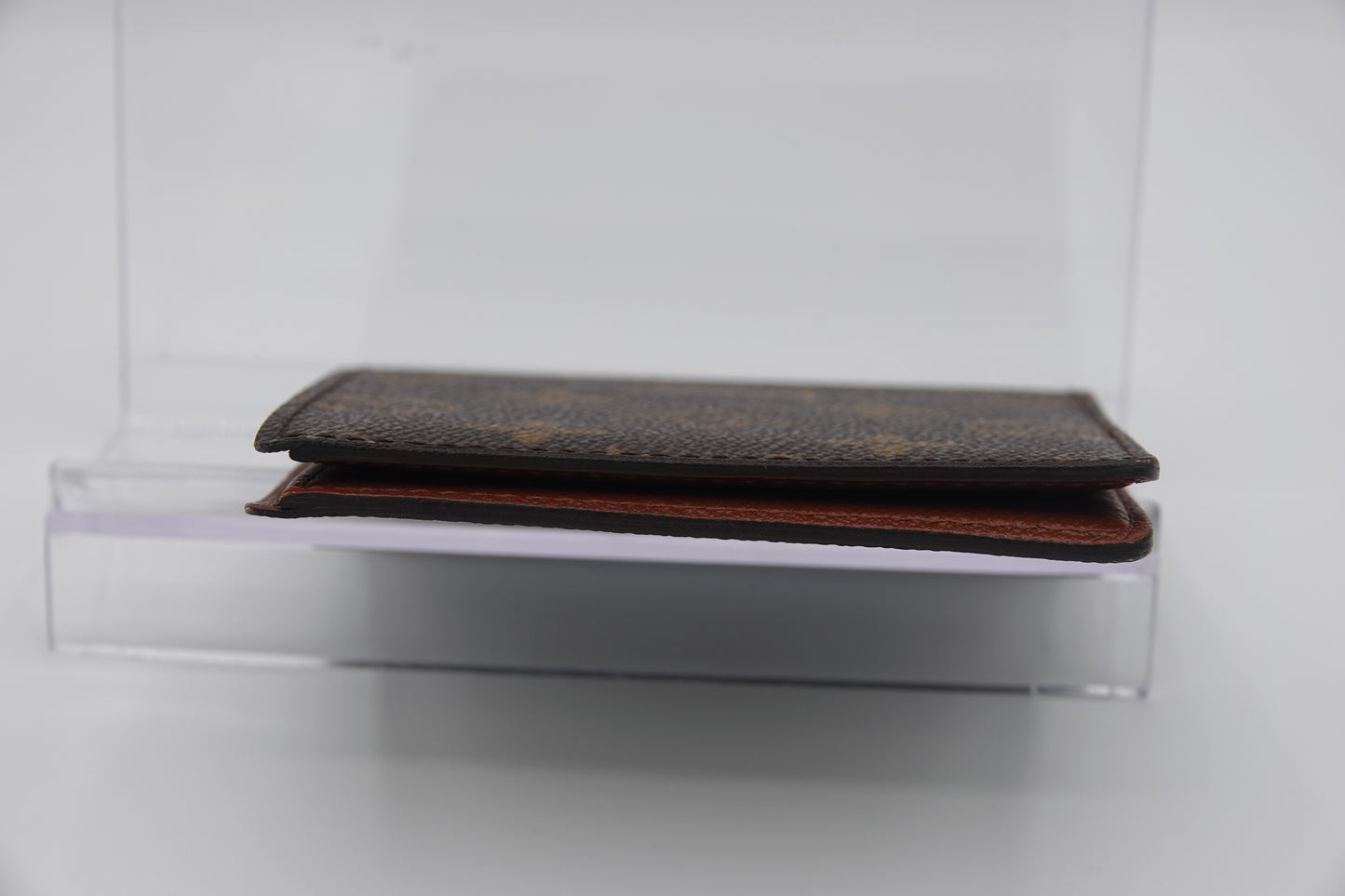 edge Louis Vuitton Brown Canvas Monogram BiFold Mens Wallet