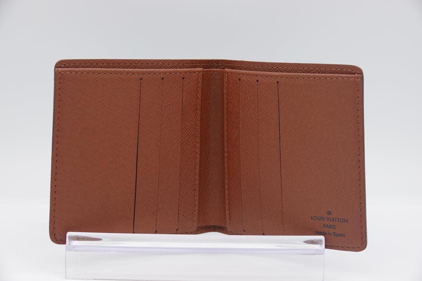 interior Louis Vuitton Brown Canvas Monogram BiFold Mens Wallet