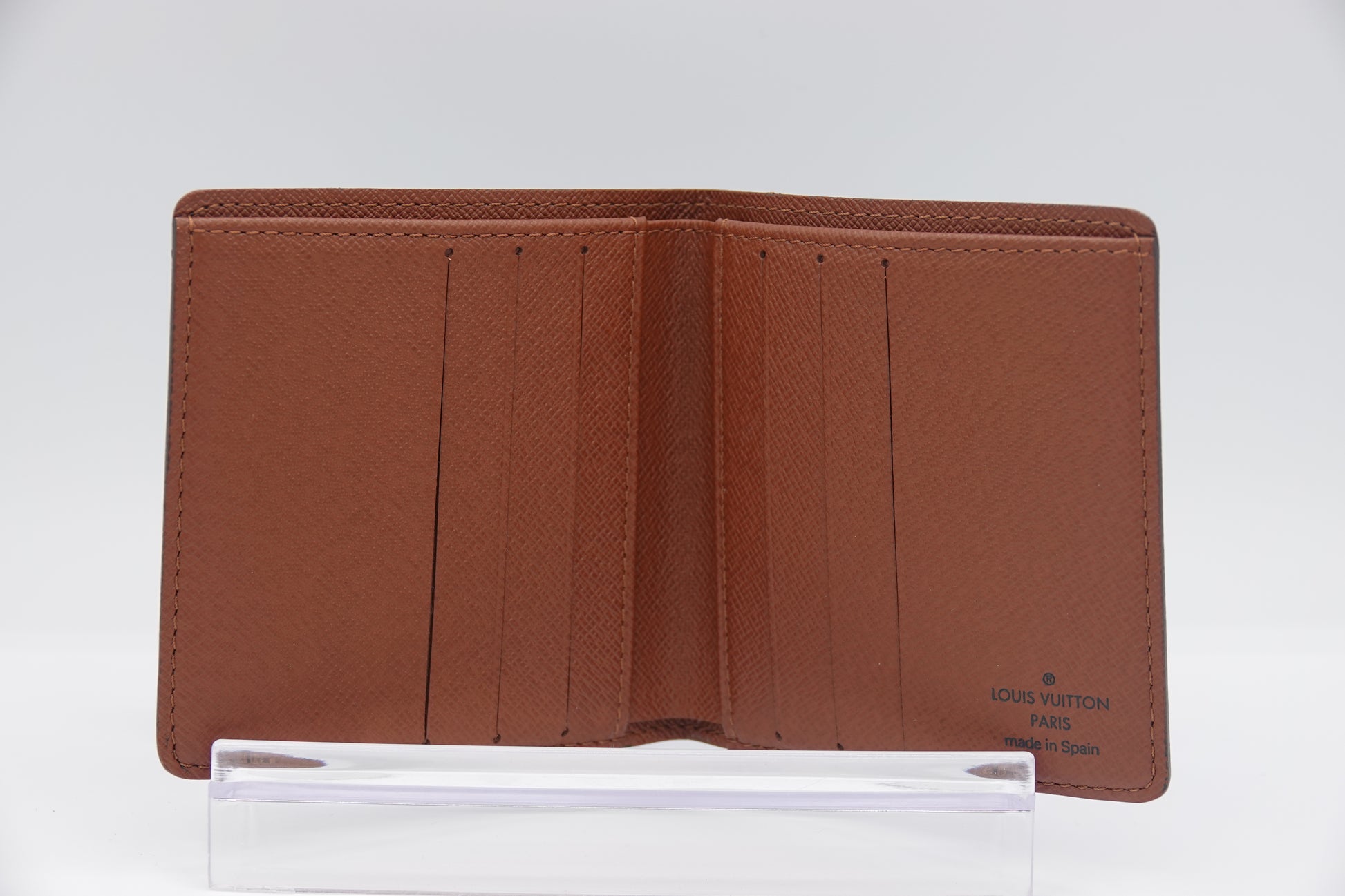 interior Louis Vuitton Brown Canvas Monogram BiFold Mens Wallet