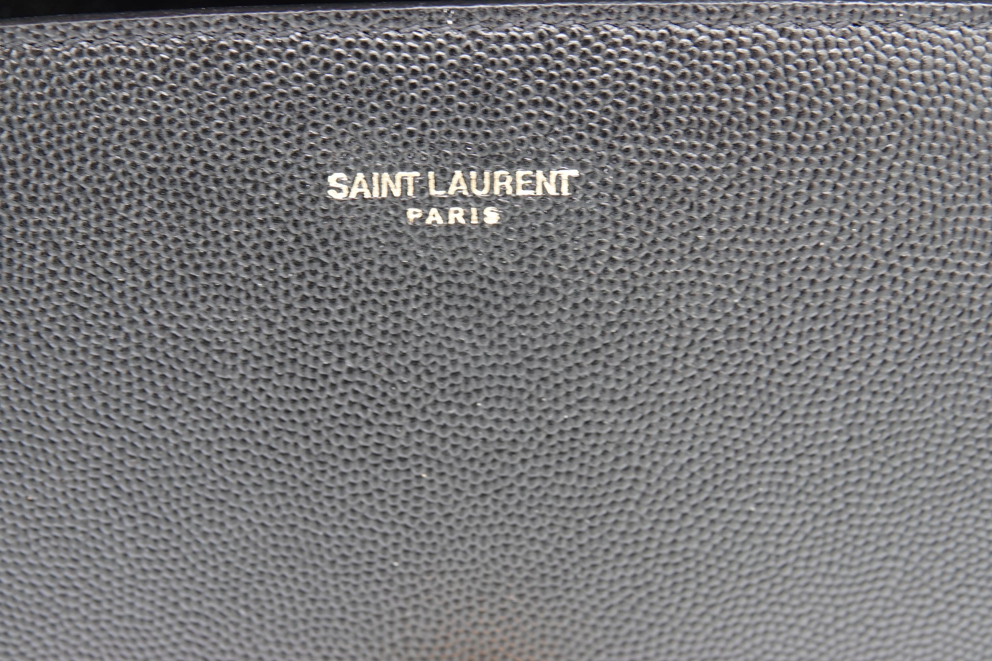 stamp Saint Laurent Grain De Poudre Mini Classic Cassandra Top Handle Black