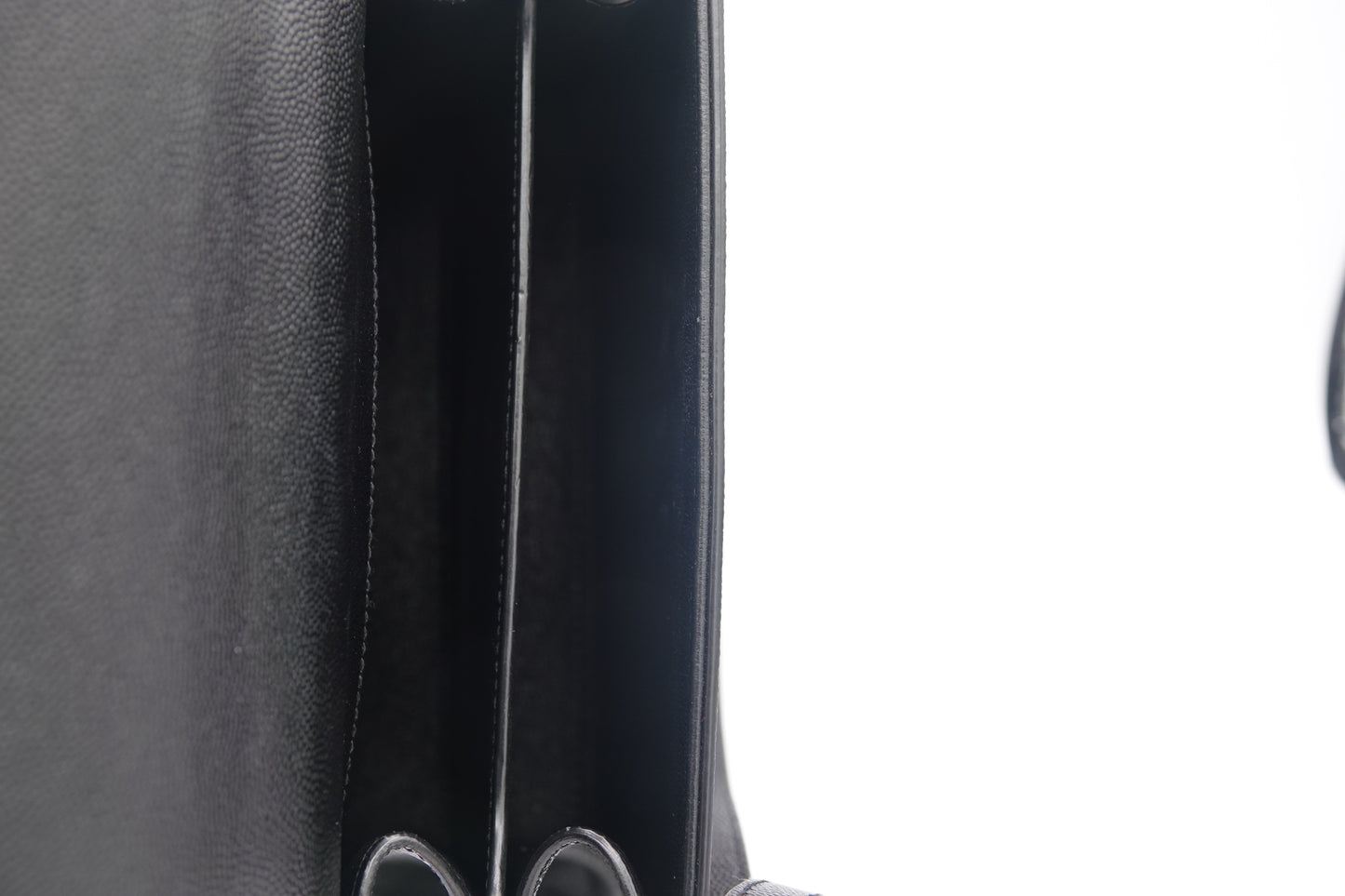 interior Saint Laurent Grain De Poudre Mini Classic Cassandra Top Handle Black