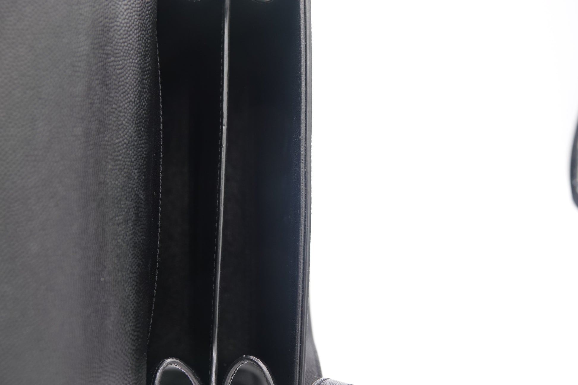 interior Saint Laurent Grain De Poudre Mini Classic Cassandra Top Handle Black