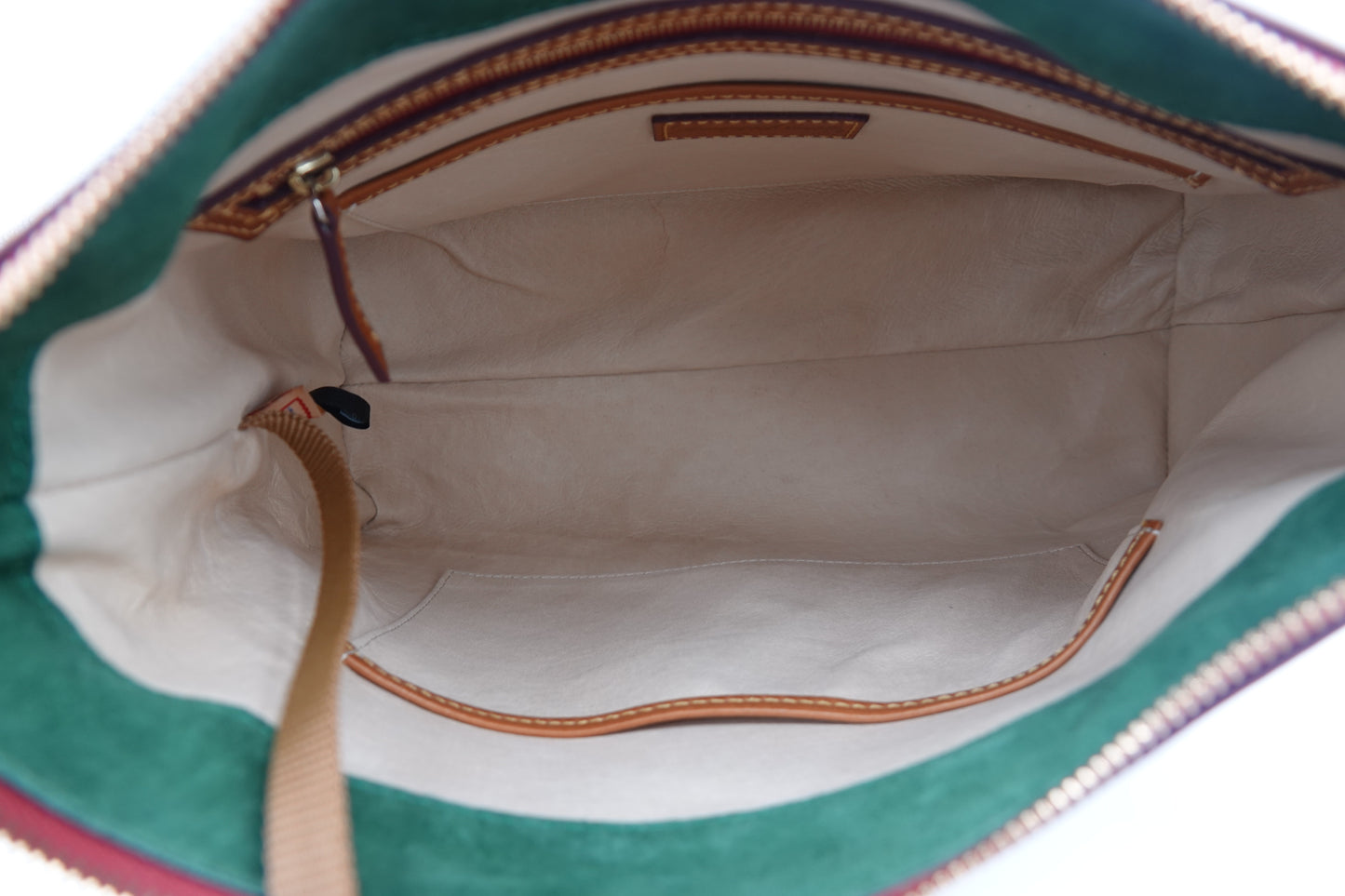 full interior Dooney & Bourke Florentine Cassidy Leather Hobo Bag