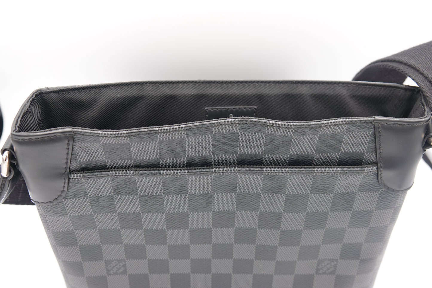 top edge Louis Vuitton Damier Graphite District PM