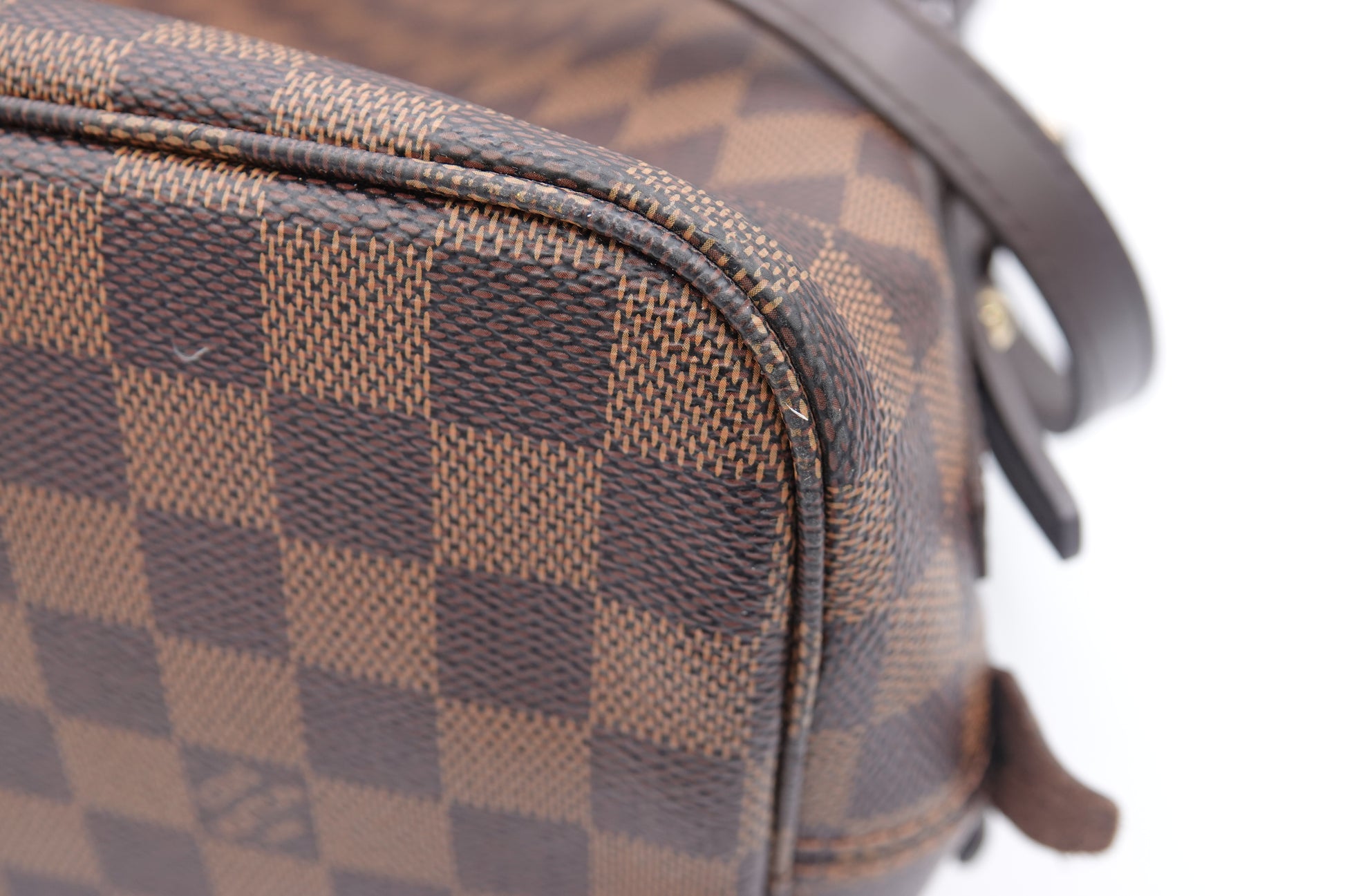 corner Louis Vuitton Damier Ebene Cabas Rivington
