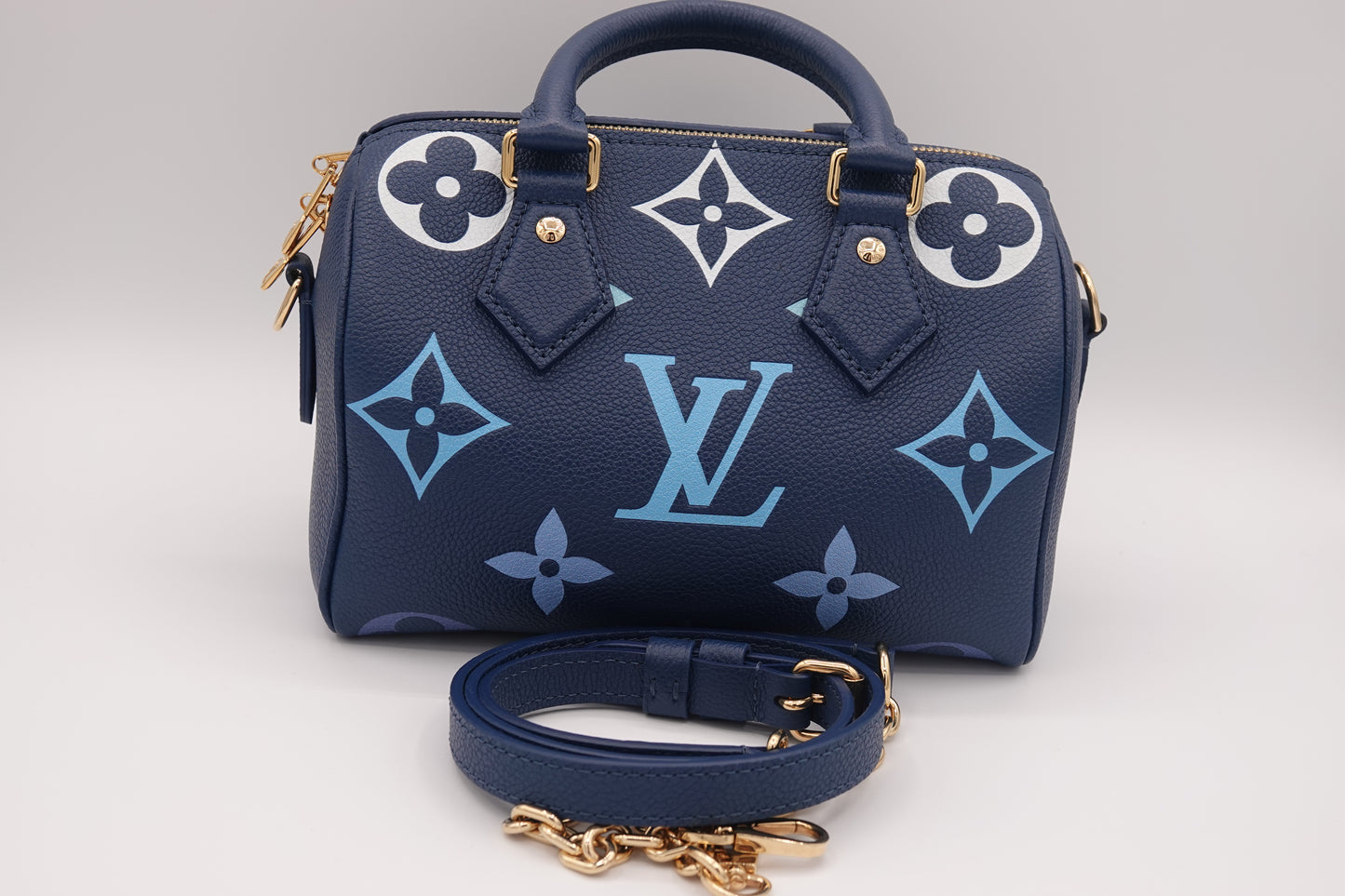 Louis Vuitton Empreinte Giant Monogram Speedy Bandouliere 20 Degrade Blue