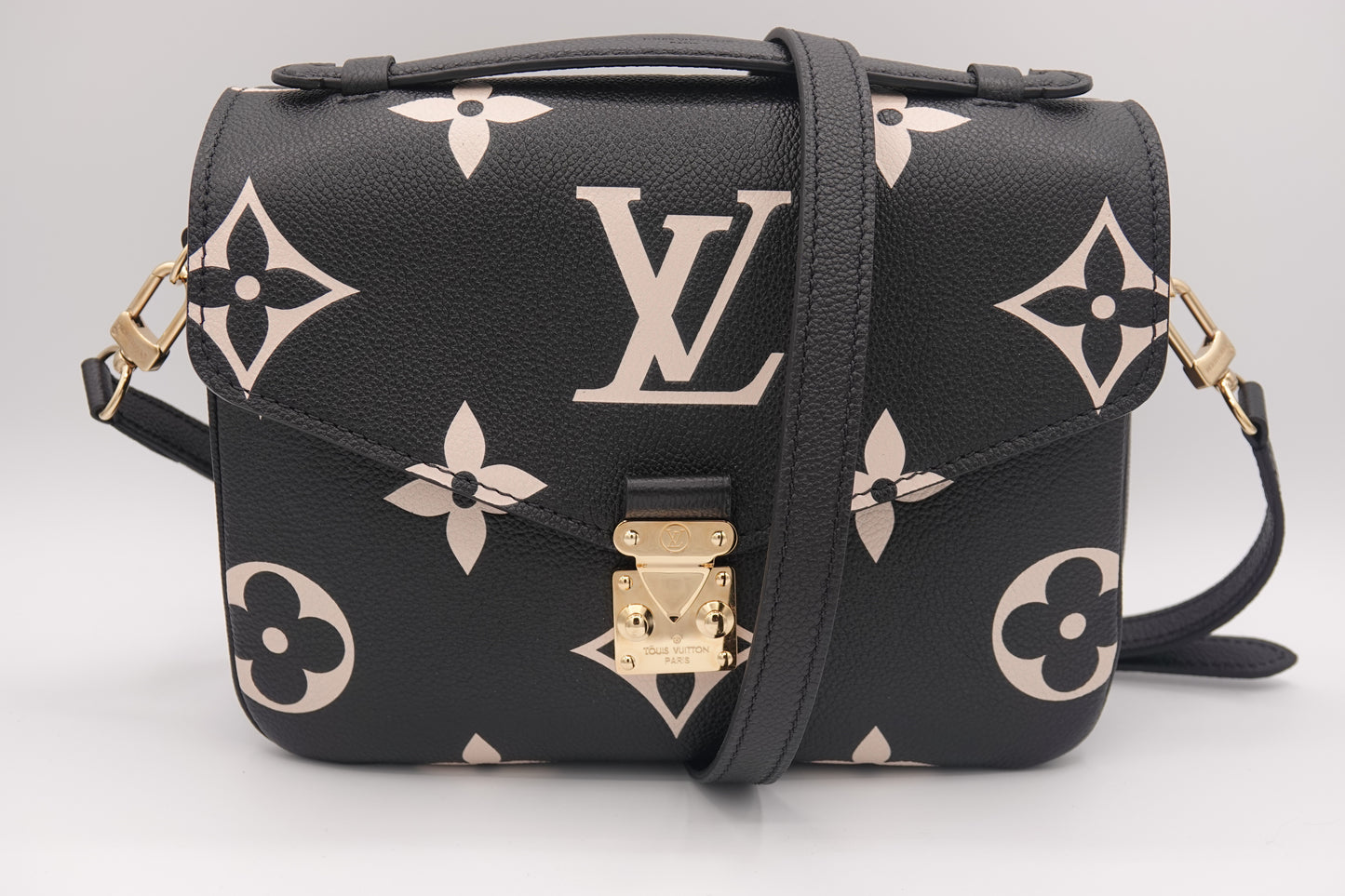 Louis Vuitton Empreinte Giant Monogram Pochette Metis Black Beige
