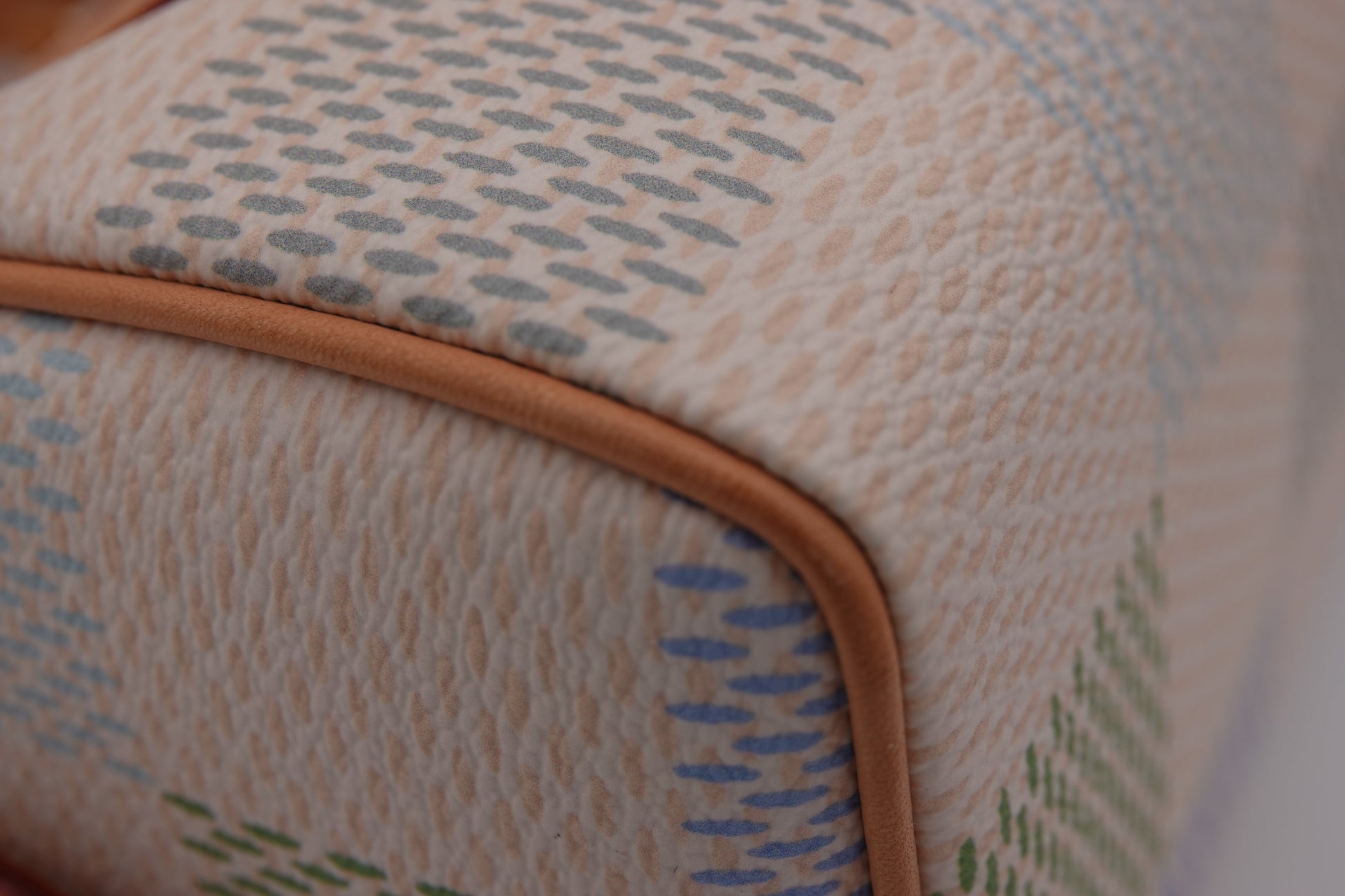 Close-up of a textured fabric surface with a pattern