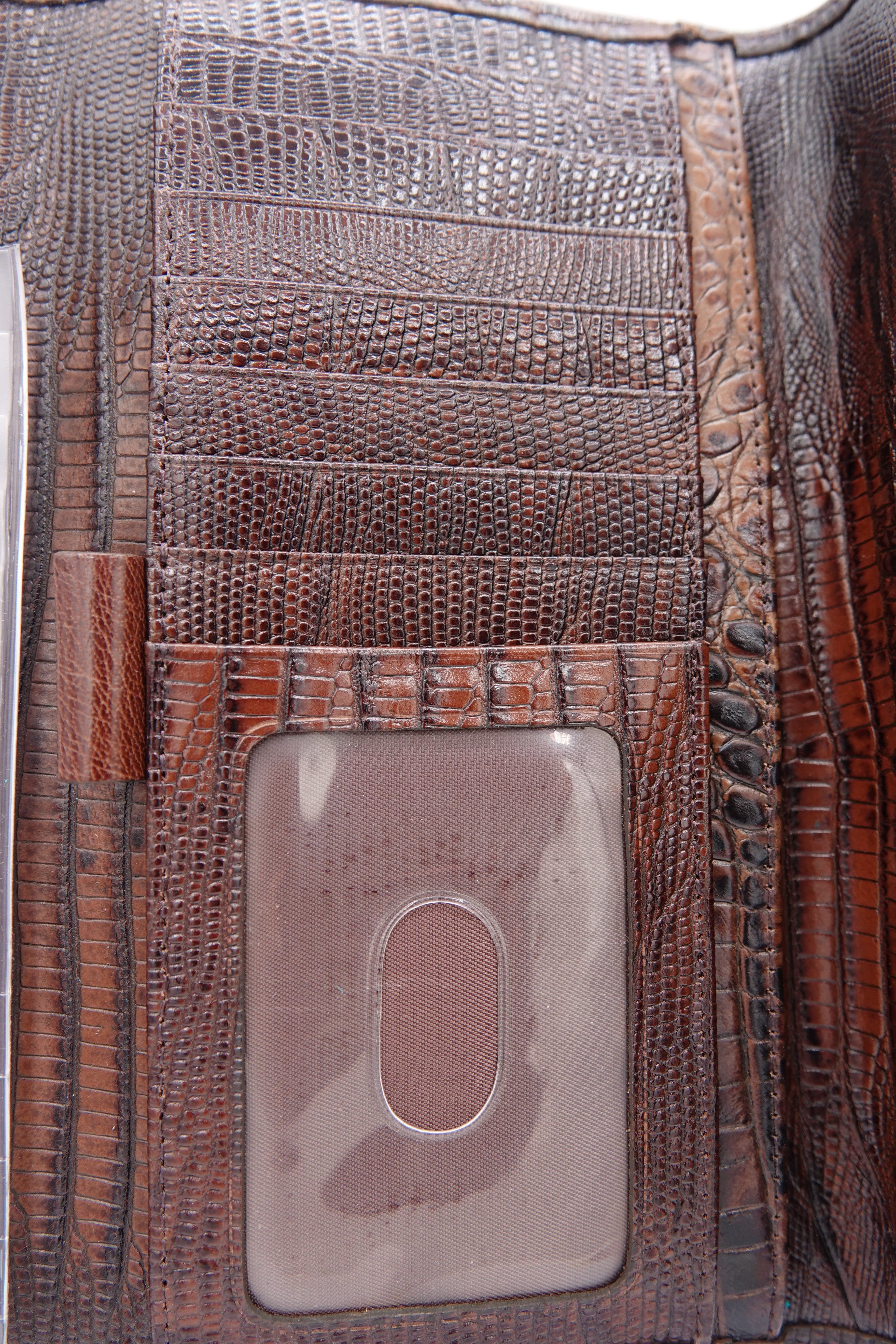 Brahmin Croc-Embossed Leather Wallet Set – 2 Piece | Pre-Owned