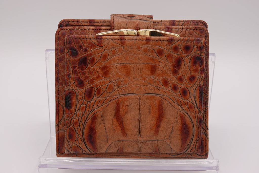 Brahmin Croc-Embossed Leather Wallet Set – 2 Piece | Pre-Owned