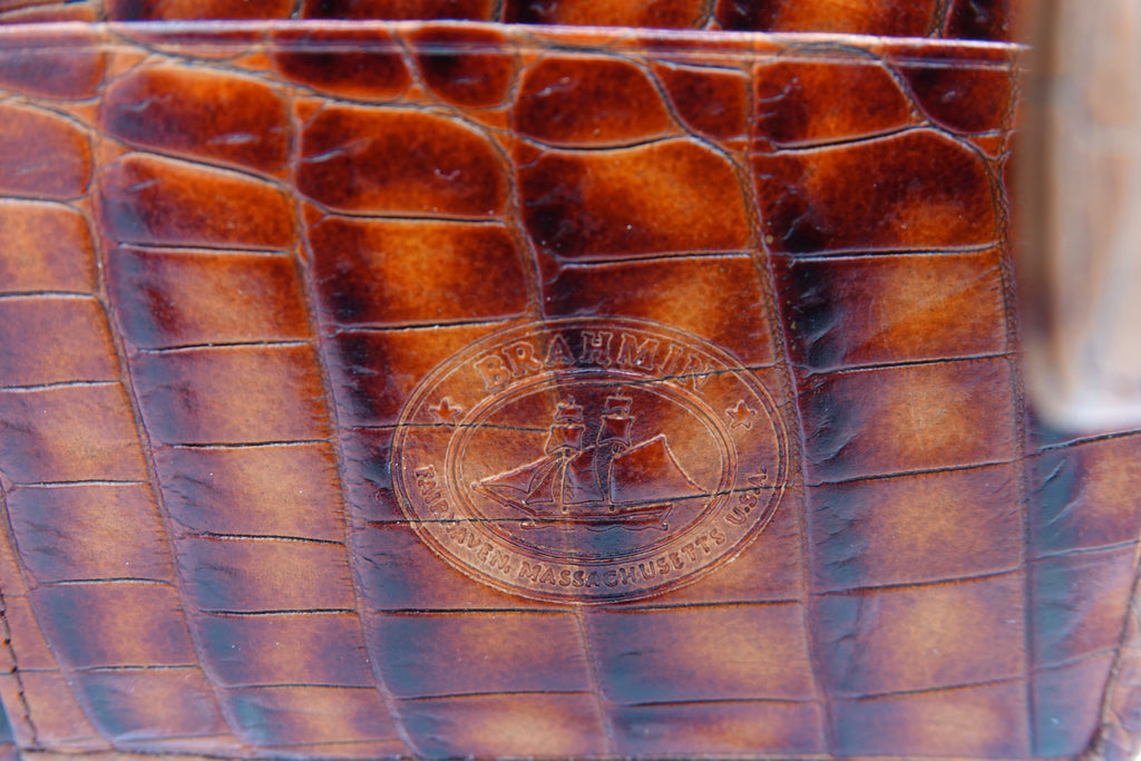 Brahmin Croc-Embossed Leather Wallet Set – 2 Piece | Pre-Owned