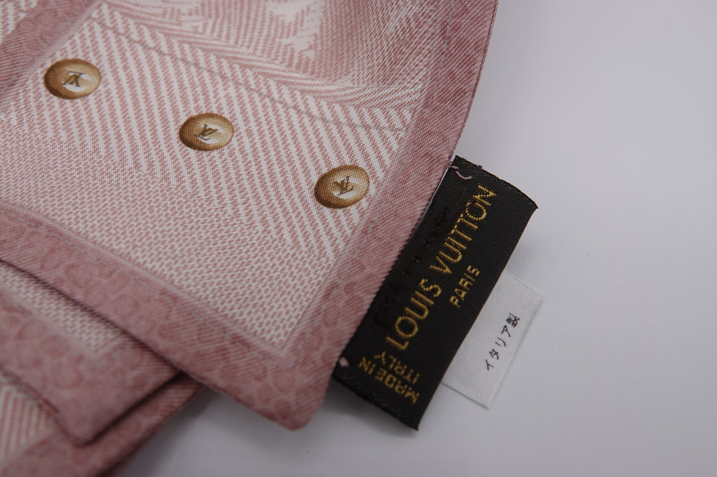 Louis Vuitton Silk Monogram Denim Bandeau Rose Clair