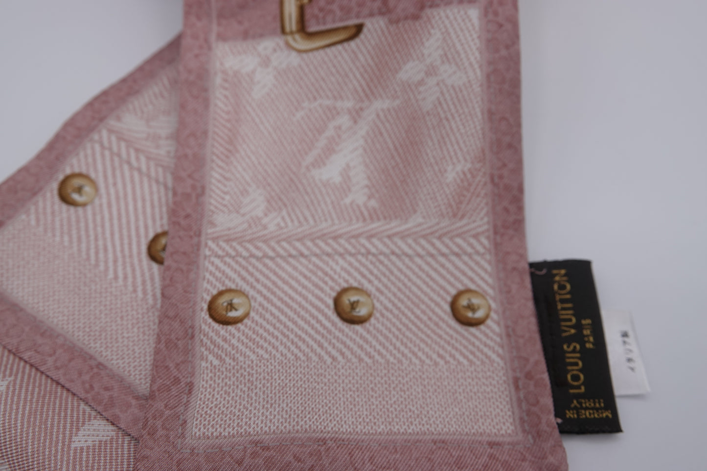 Louis Vuitton Silk Monogram Denim Bandeau Rose Clair
