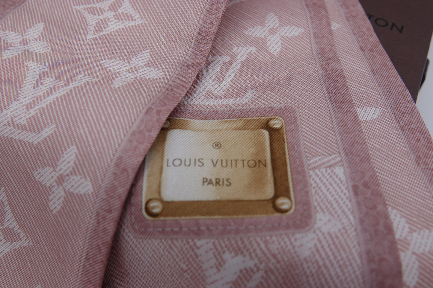Louis Vuitton Silk Monogram Denim Bandeau Rose Clair