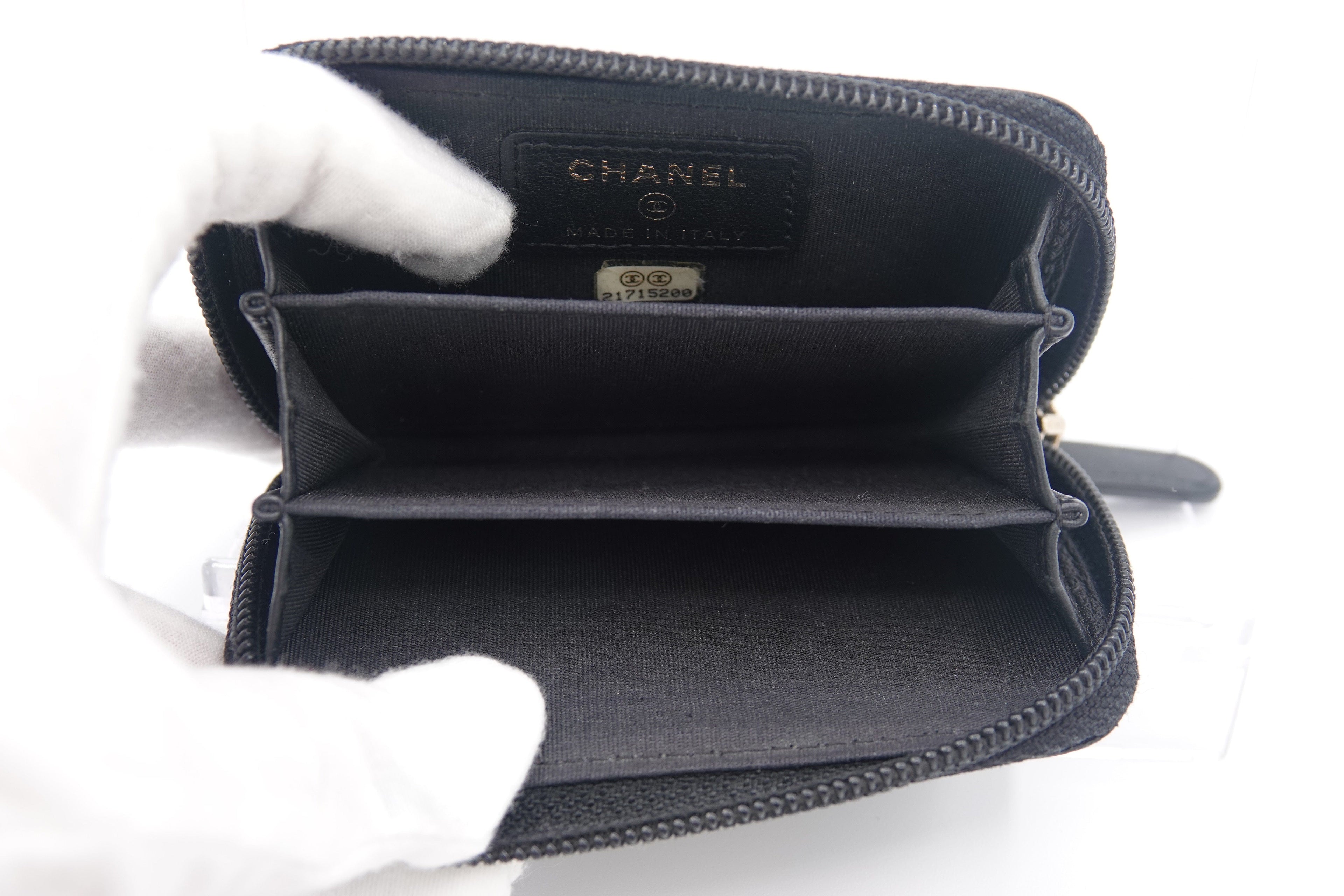 Chanel Boy Zip Around Coin Purse Wallet – Black Quilted Lambskin | Pre-Owned