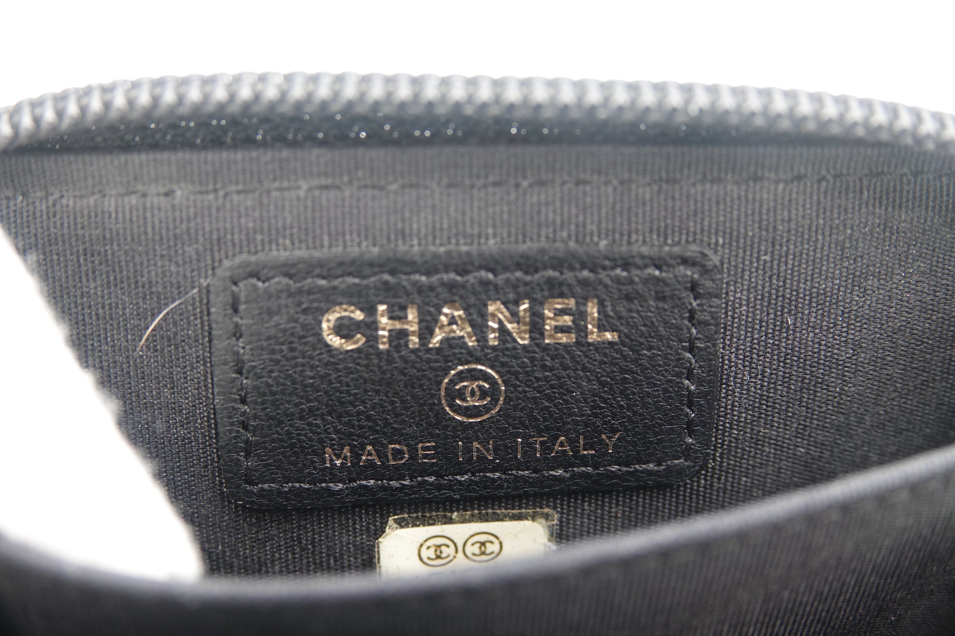 Chanel Boy Zip Around Coin Purse Wallet – Black Quilted Lambskin | Pre-Owned