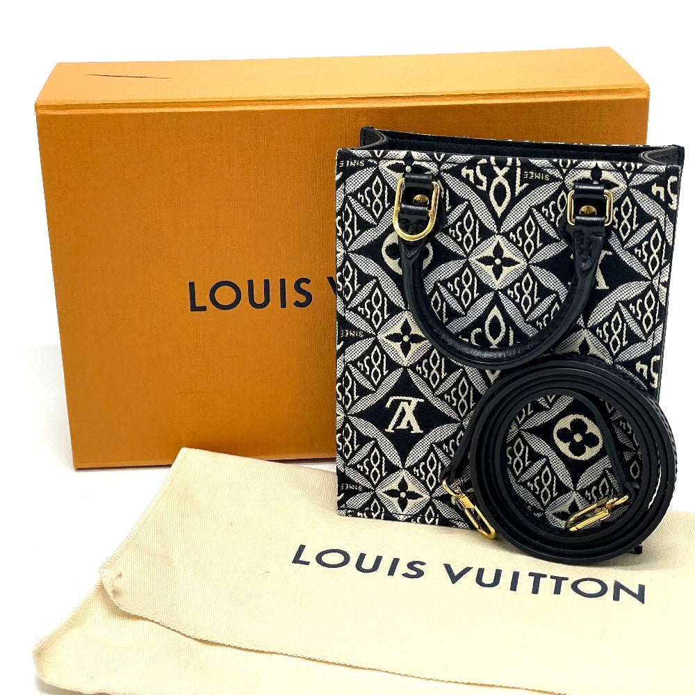 dustbag and box Louis Vuitton Jacquard Since 1854 Petit Sac Plat Grey and blue