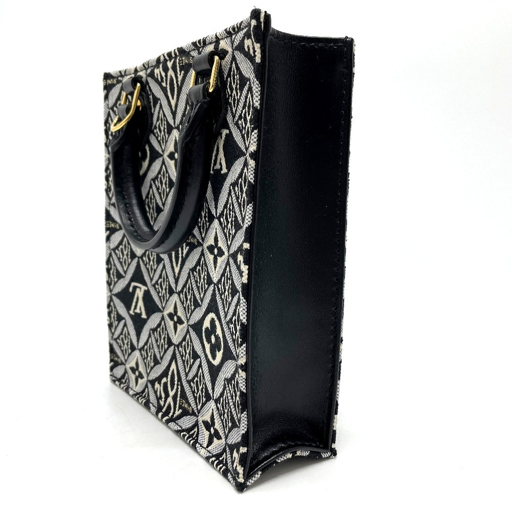 side Louis Vuitton Jacquard Since 1854 Petit Sac Plat Grey and blue