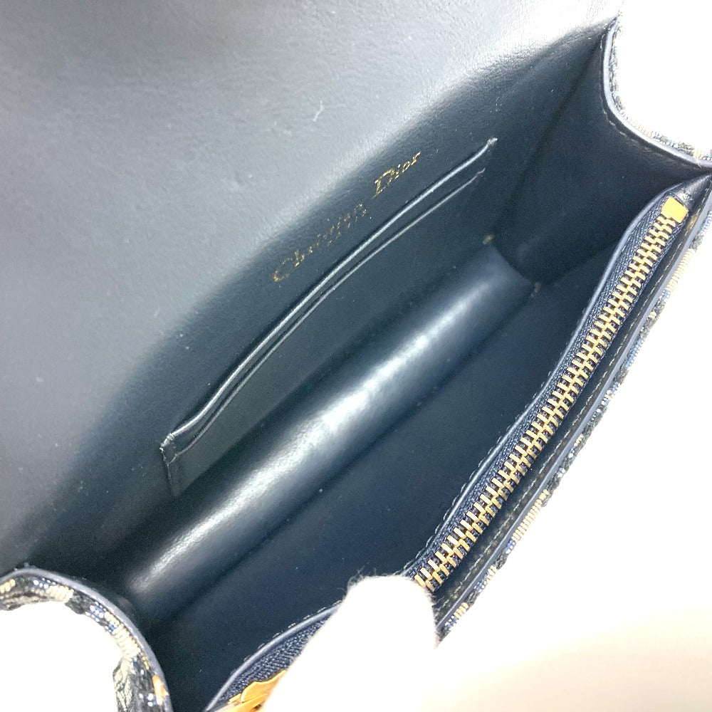 interior Christian Dior Oblique Saddle Belt Bag Blue
