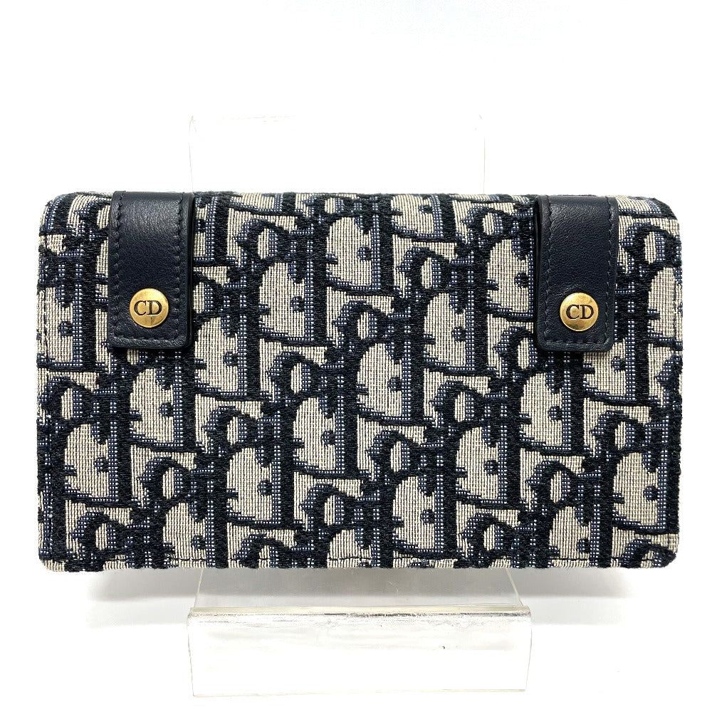 baclk Christian Dior Oblique Saddle Belt Bag Blue