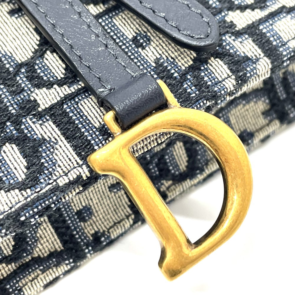 hardware Christian Dior Oblique Saddle Belt Bag Blue